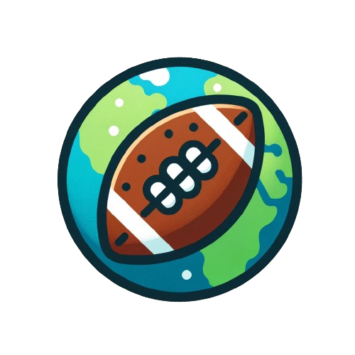 FootballRoutes logo, a cartoon-style NFL football overlaying planet Earth